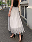 Fashion Beige Hem Bud Silk Gauze Skirt