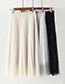 Fashion Gray Hem Bud Silk Gauze Skirt