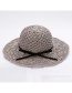 Fashion Beige Bow Crochet Straw Hat