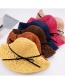 Fashion Beige Bow Crochet Straw Hat
