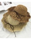 Fashion Light Brown Large Openwork Collapsible Sun Hat