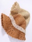 Fashion Beige Ribbon With Large Straw Hat