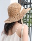 Fashion Beige Ribbon With Large Straw Hat