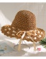 Fashion Khaki Woven Straw Hat