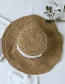 Fashion Khaki Hollow Out Flower Pattern Hat