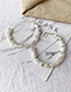 Fashion White Alloy Resin Circle Earrings