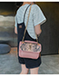 Fashion Pink Pu Animal Pattern Chain Shoulder Messenger Bag