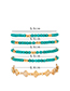 Fashion Gold Pattern Beaded Shell Alloy Anklet 5 Piece Set
