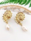 Fashion Color Alloy Pearl Conch Earrings