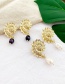 Fashion Color Alloy Pearl Conch Earrings