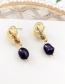 Fashion White Alloy Pearl Conch Earrings