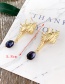 Fashion White Alloy Pearl Conch Earrings