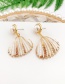 Fashion Gold Alloy Pearl Shell Earrings
