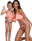 Fashion Adult Green Bikini Fly Side Parent-child Swimsuit