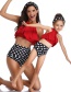 Fashion Child Flower Collar Flying Edge Parent-child Swimsuit
