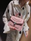 Fashion Pink Snake Contrast Snake-printed Crossbody Bag
