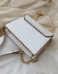 Fashion White Portable Sequin Shoulder Lock Messenger Bag