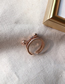 Fashion Rose Gold Openwork: Double-row Ring With Diamonds