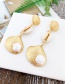 Fashion Gold Alloy Natural Pearl Shell Earrings