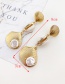 Fashion Gold Alloy Natural Pearl Shell Earrings