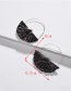 Fashion Pink Rattan Color Semicircle Small Basket Earrings
