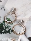 Fashion White Alloy Geometric Circle With Pearl Stud Earrings