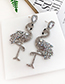 Fashion Silver Alloy Diamond Flamingo Stud Earrings