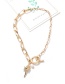 Fashion Gold Alloy Chain Pearl Conch Necklace