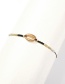 Fashion Black Alloy Rope Rice Beads Shell Bracelet