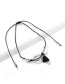 Fashion Black Alloy Rope Rice Beads Shell Tassel Bracelet