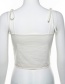 Fashion White Single-breasted Lace-up Halter Vest