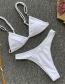 Fashion White Solid Color Strap Bikini