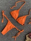 Fashion Orange Solid Color Split Swimsuit