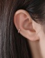 Fashion Platinum Copper Inlaid Zirconium Single Ear Bone Clip