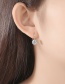 Fashion Platinum Copper Inlay Zircon Earrings