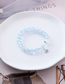 Fashion Blue Burst Beads Strawberry Opal Pentagram Bracelet