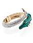 Fashion Crocodile Crocodile Alloy Drip And Diamond Open Bracelet