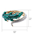Fashion Crocodile Crocodile Alloy Drip And Diamond Open Bracelet