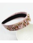 Fashion Pink Diamond Gemstone Flower Headband