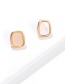Fashion Green Alloy Resin Square Earrings