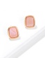 Fashion Green Alloy Resin Square Earrings