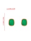Fashion Pink Alloy Resin Square Earrings