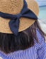 Fashion Pink Paper Weaving Bow Sun Protection Cap