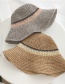 Fashion Khaki Paper Weaving Light Board Color Strips Big Hat