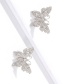 Fashion White K Alloy Diamond Butterfly Stud Earrings