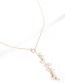 Fashion Gold Alloy Chain Pearl Necklace