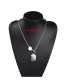 Fashion White K Alloy Chain Pearl Pattern Necklace