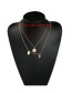 Fashion Gold Alloy Double Layer Portrait Shell Necklace