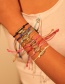Fashion Pink Alloy Wax Rope Shell Bracelet
