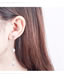 Fashion Silver Color Diamond Decorated Long Tassel Earrings